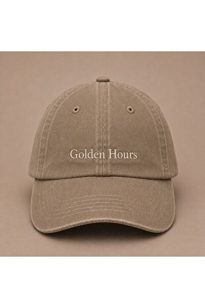 WeavedCo Women's Aesthetic Golden Hour Written Vintage Washed Hat