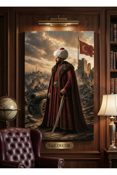 shop Modern Fatih Sultan Mehmet Han Premium Kanvas Tablo