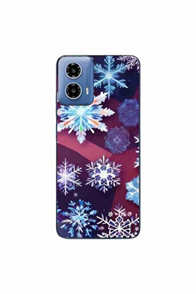 OEM Калъф, съвместим с Motorola Moto G34, силиконов гел TPU с десен на снежинки