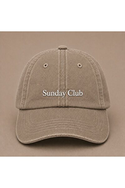 WeavedCo Sunday Club Embroidered Vintage Washed Cap Hat