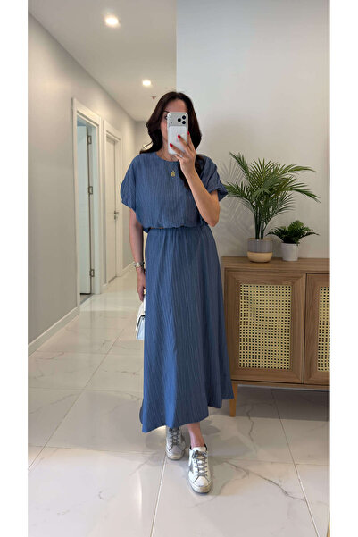 BİRCANÇİL Bolex Blue Blouse Skirt Set