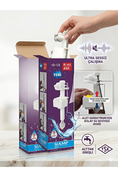 SİAMP R101 Alttan Girişli Sessiz Flatör Şamandıra Rezervuar Doldurma Grubu