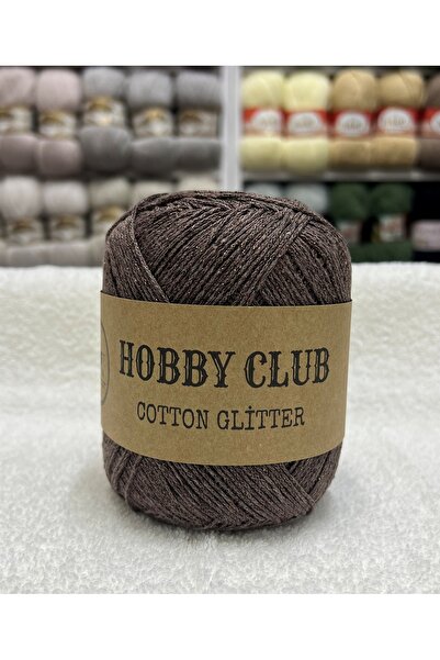 hobby club COTTON GLITTER BANDANA Simli Pamuklu El Örgü İpliği 100 Gr RENK : ...