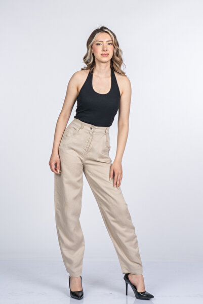 MissVina Alina Narrow Leg Balloon Form Linen Trousers 30398