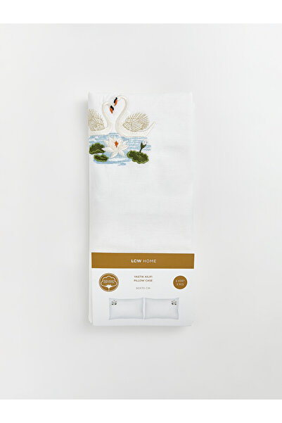 LC Waikiki White Swan Embroidered Pillowcase Set of 2 50X70 cm