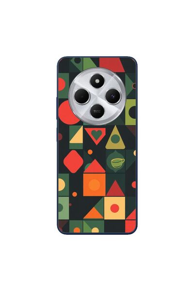 OEM Husa compatibila cu Xiaomi Redmi 14C Silicon Gel Tpu Model Retro Shapes