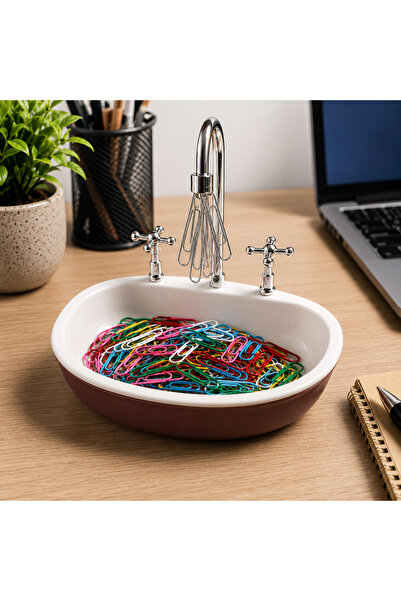ARVALE Suport magnetic pentru agrafe de birou, organizator de birou cu design...