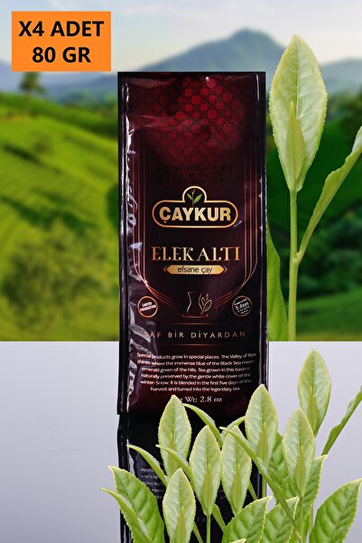 Çaykur HEDİYELİK ELEKALTI EFSANE ÇAY 80 GR X 4 ADET SİYAH DÖKME ÇAY