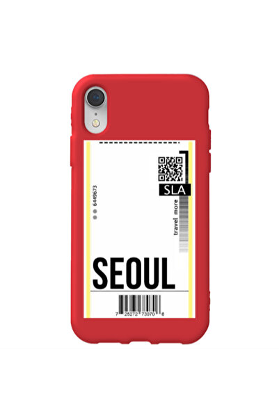 Other Apple iPhone Xr Seoul Travel More Red Colored Silicone TPU Θήκη