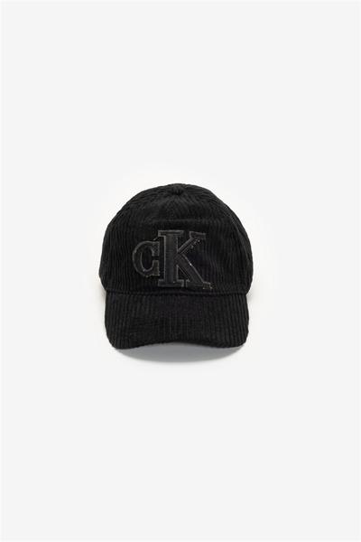 Calvin Klein Felt Monogram Patch Cap Erkek Baseball Şapka Siyah