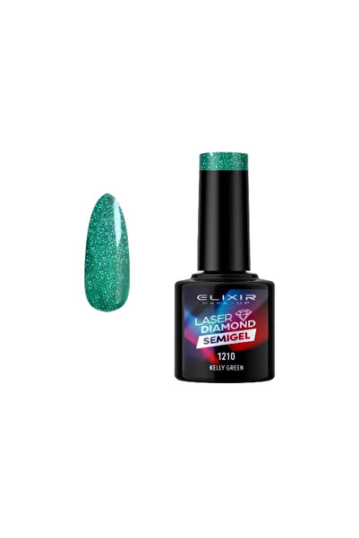 Elixir LASER DIAMOND SEMI GEL (ΗΜΙΜΟΝΙΜΟ ΒΕΡΝΙΚΙ) -1210 (KELLY Green) 8ML