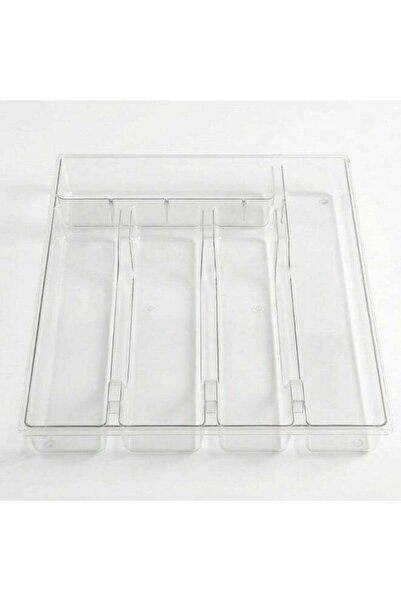 SOBHYS Clear Acrylic Drawer Organizer, 28×33×4 cm, Heavy-Duty 390 g, Multi-Co...