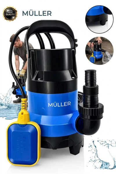 Pro Müller Germany 1000 Watt Çelik Bıçak Bakır Sargı Kirli Su Dalgıç Pompası ...