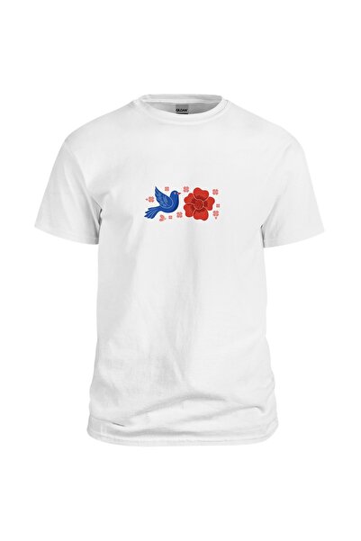 Leistung C&R t-shirt with traditional motifs Birds and flowers model 1