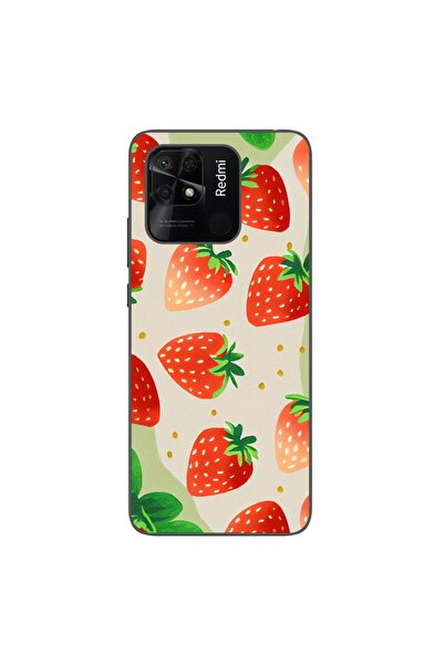 OEM Husa compatibila cu Xiaomi Redmi 10C Silicon Gel Tpu Model Capsuni Pattern