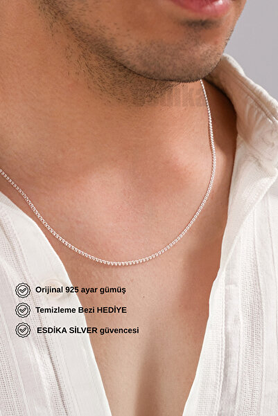 esdika 925 AYAR GÜMÜŞ LOVE KOLYE ZİNCİR • PREMİUM STERLİNG SİLVER • EDGE MİNİ...