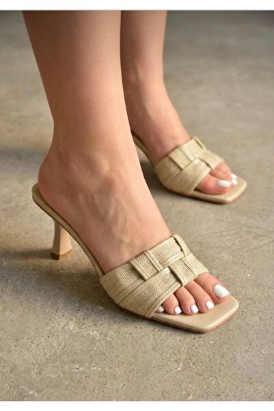 VES SHOES İnce Topuklu Kadın Terlik