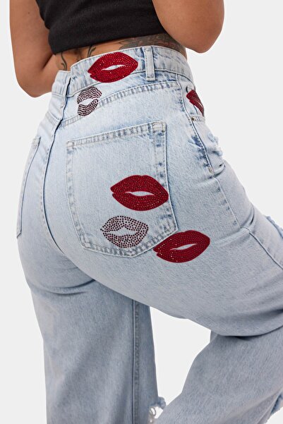 it's basic Women's Ice T-12S6-3 Straight Fit Special Design Denim Jeans