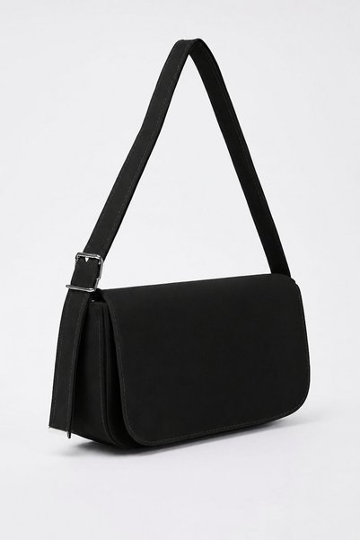 World Star Black Suede Women's Shoulder and Shoulder Bag