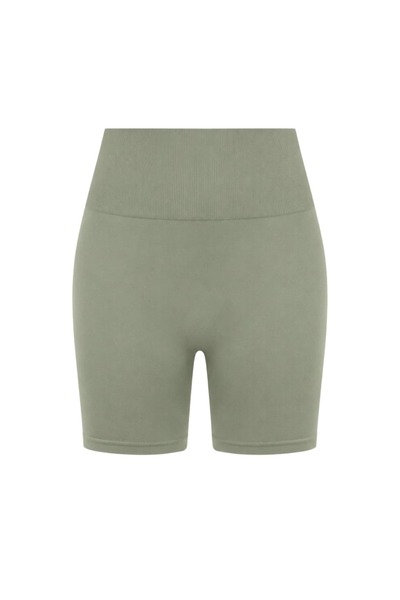 REAL DREAM Women's Seamless Push up Sports Shorts - Gathering High Waist