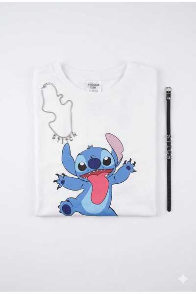 GC GÖKHAN CLUB Stich Themed t Shirt Necklace Bracelet