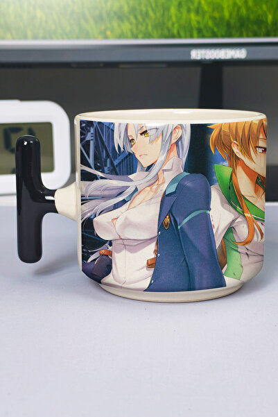 ZipZap كوب سيراميك فاخر مطبوع عليه رسومات أنمي Highschool of the Dead (قطعة و...