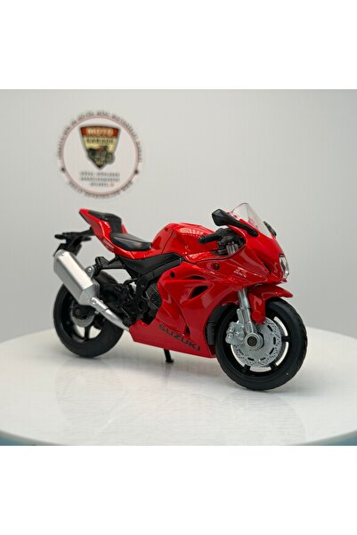 MSZ Suzuki GSX-R1000 1:18 Ölçek (12cm) Diecast Model Motosiklet (Kırmızı)