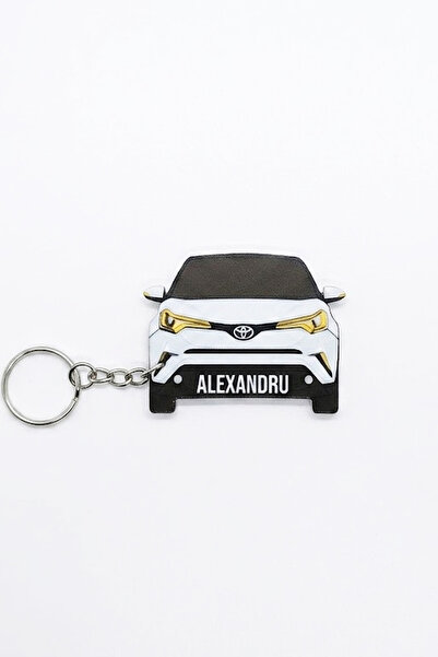 ChillOutlet Breloc Toyota C-HR personalizat cu prenumele Alexandru 6,5x5cm