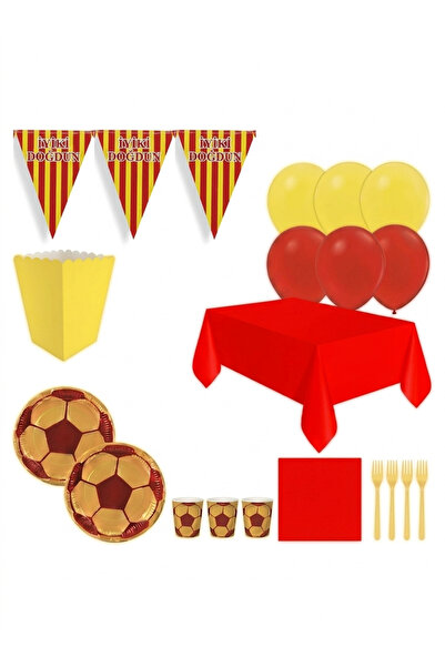 Partihane Galatasaray Themed Birthday Party Set for 8 People