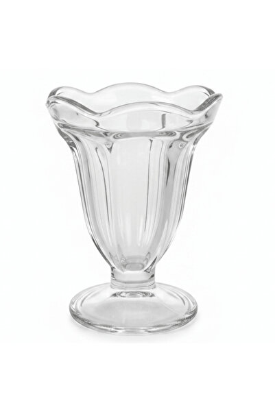 AKDC Crystal Footed Glass Ice Cream Cup – 190 ml | Ruffled Rim Dessert Sundae...