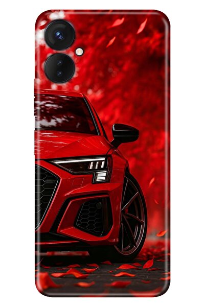 omix X5 ile Uyumlu Kılıf Kırmızı Araba Temalı Desenli Darbe Emici Silikon