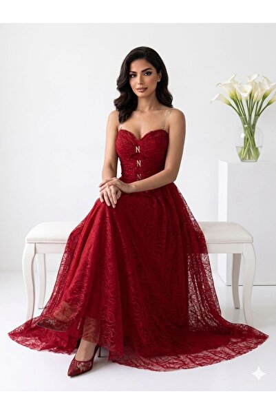 DAY BY DAY Women's Lace Evening Dress