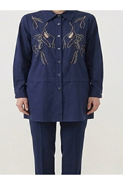 FUAT GÜRSEN Fuat Gürşen 5336 Sequin Embroidered Stylish Shirt Tunic