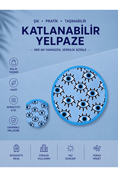 RoseCo00 Katlanabilir Kolay Taşınabilir Yuvarlak Yelpaze