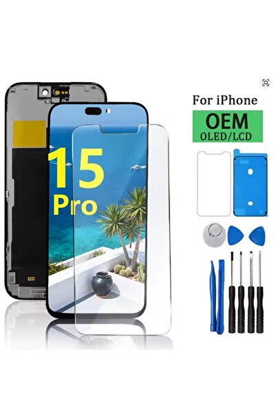 Yedcom Iphone 15 Pro Oled 120HZ Ön Oled Ekran Dokunmatik Sıvı Bandı Kırılmaz ...