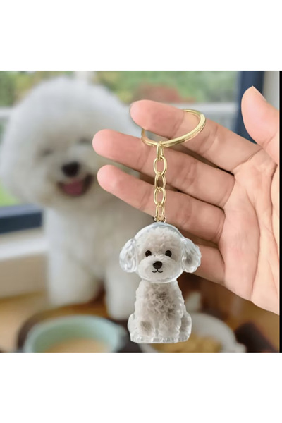 MAHLA Dog Hair Filling Keychain - Dog Hair Storage Keychain - Transparent Key...