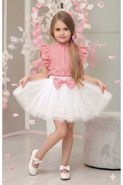 Ütk kids 3 Pieces Including Shirt Tutu Skirt and Hairpin for Birthday and Spe...