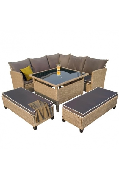 DE HOME Set mobilier de gradina DeHome MG1000C, 9 locuri