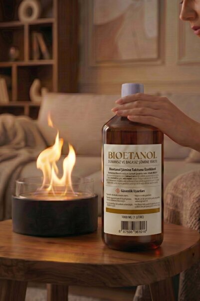 Technow 2000ml Kokusuz ve Dumansız Yüksek Kaliteli Bioethanol Şömine Yakıtı 2 Litre