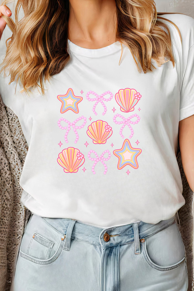 Sarah's Boutique Women's T-shirt – 100% cotton – Pink Shells