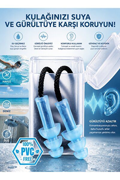 BBU Safety Equipment Tekrar Kullanılabilir Gürültü Önleyici ve Yüzme Kulak Tı...