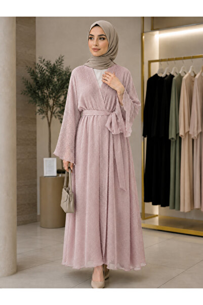Geneic Elegant Organza Crystal Veil Abaya