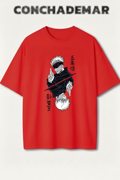 Vordevia Jujutsu Kaisen Printed Colorful Oversize T-Shirt Printed Premium Ove...