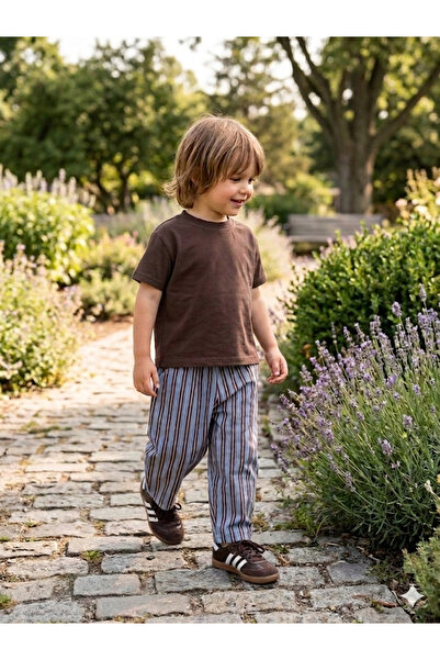 NATURA KIDS BY GLY Erkek Çocuk Balon Pantolon Tshirt Takım & Çizgili Pantolon...