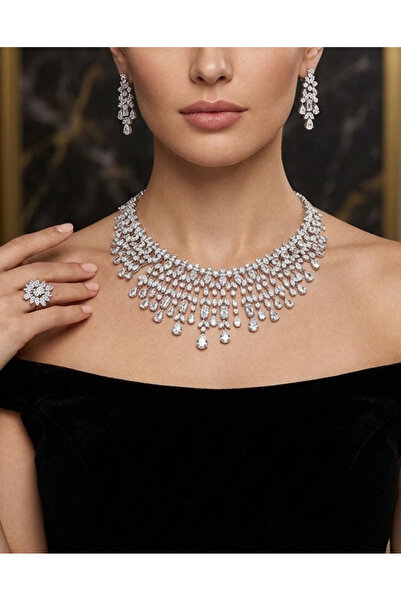Benola Brand طقم كامل حجر زيركون تصميم الماس