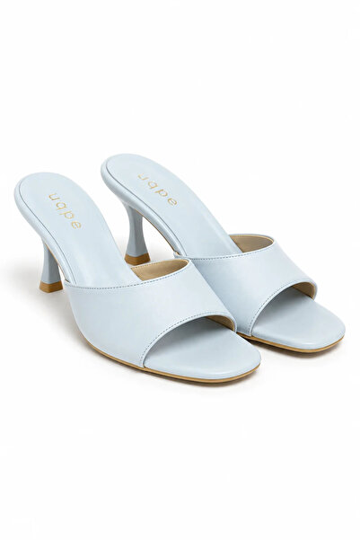 uqpe Liora Wide Single Strap Oval Toe Goblet Heeled Stylish Women's Slippers ...