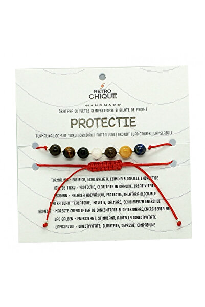 byRetroChique Bratara Pentru Protectie Din Pietre Semipretioase Si Bilute De ...