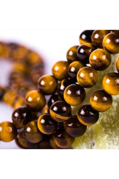 ZERO LAND Gldisptm 8 mm Tiger's Eye Stone (203945) 2Nd Quality-Brown