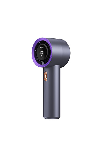 UNİBOX Handheld fan, 199 speed settings, LED display, 3000mAh, gray