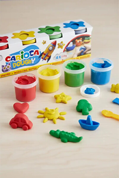 Miniso Play Dough 4-Pack – Vibrant Colors and Fun Designs